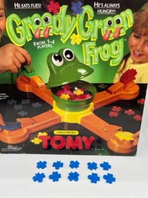 10x blaue Fliegen aus Brettspiel Greedy Green Frog von Tomy Retro Ersatzteile
