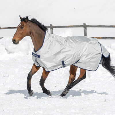 Bucas Power Turnout Extra High Neck 300g -silver- Weide-/ Regen-/ Abschwitzdecke