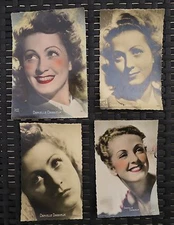 DANIELE DARRIEUX  ensemble de 4 cartes 