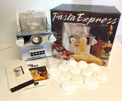Pasta Express X3000 Deluxe Electric Machine 1993 CTC 12 Die Manual Video Box USA