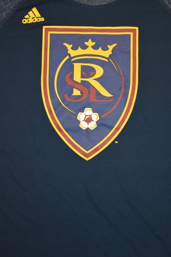 adidas Mens MLS Real Salt Lake Soccer Climalite Ultimate Tee Shirt New M - Picture 2 of 5