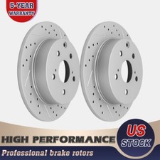 Rear Drilled Brake Rotors for 2006 - 2018 Toyota RAV4 2010 - 2012 Lexus HS250h