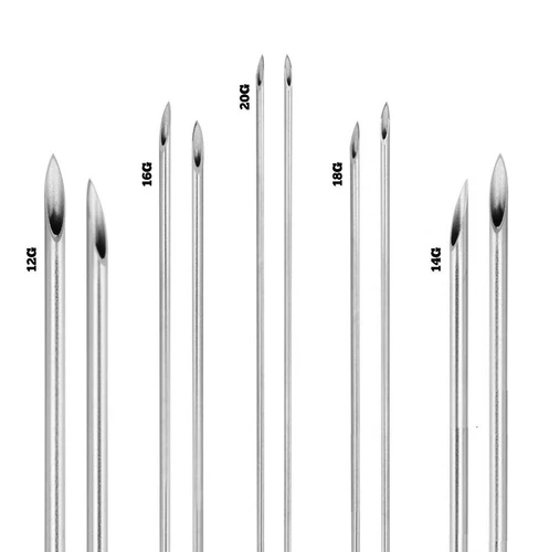 10,30,50 Sterile Body Piercing Needles 10,12,13,14,15,16,18,20G Navel Ear Nose image 5