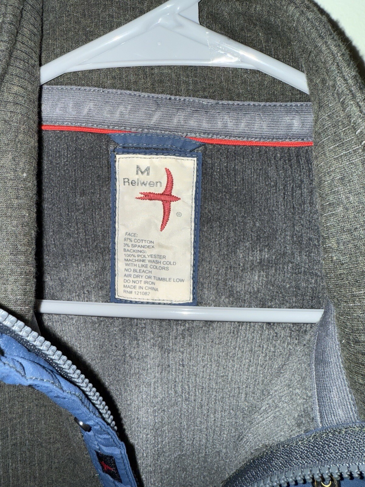 Relwen Rib Snap-Mock Pullover- Medium - image 3