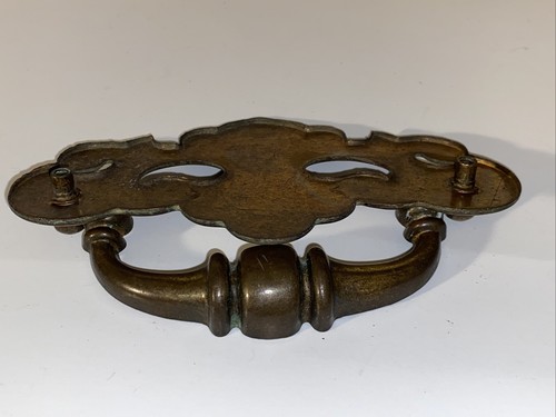Lotto 7 cassetti pipistrelli vintage ottone coloniale Chippendale tira maniglia cauzione goccia - Foto 12 di 12