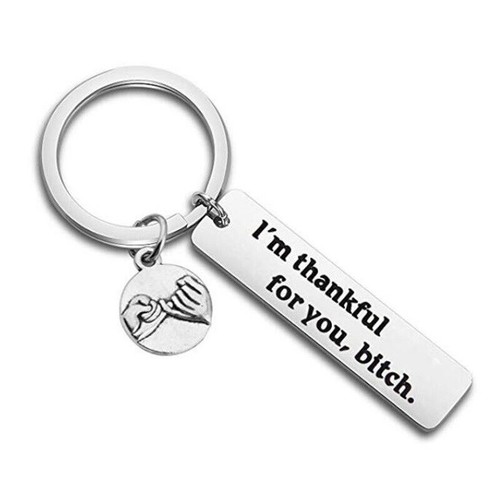 Lovers Keychain Letter Custom Keyring Engraved Stainless Steel Couple Jewelry - Picture 3 of 3