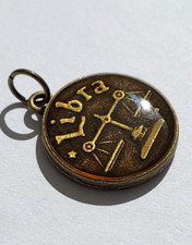 Domed Resin Birth Zodiac Libra Charm, 2-sided...