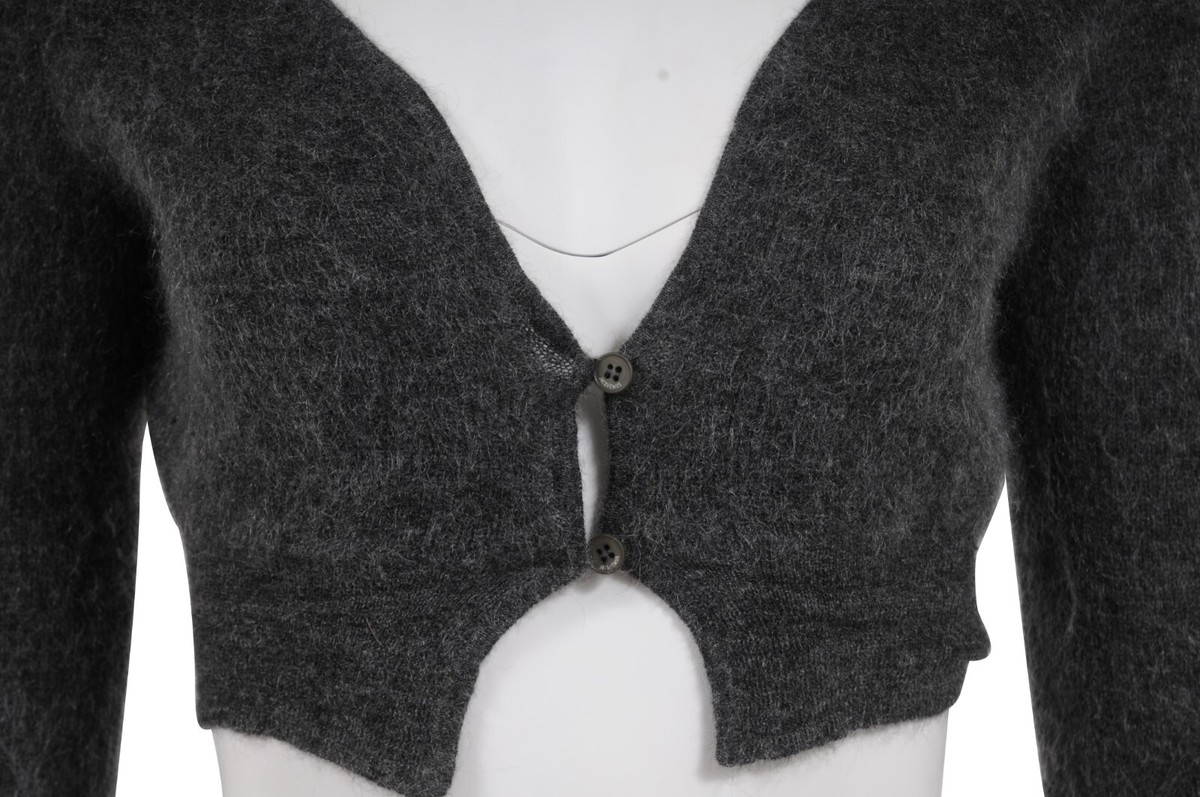 JACQUEMUS モヘア カーディガン Alzou ジャックムス 34 グレー Jacquemus Women Alzou Cardigan Sweater Size 38 Gray Mohair Wool
