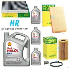KIT DE SERVICIO FILTRO CABINA ACEITE AIRE CARCASA & MANN 8L PARA AUDI RS3 QUATTRO AÑO 8 2021+