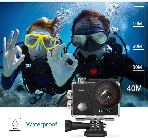 AKASO EK7000 Pro 4K Action Camera - Touch Screen EIS Adjustable View Angle 40m W - Picture 4 of 9
