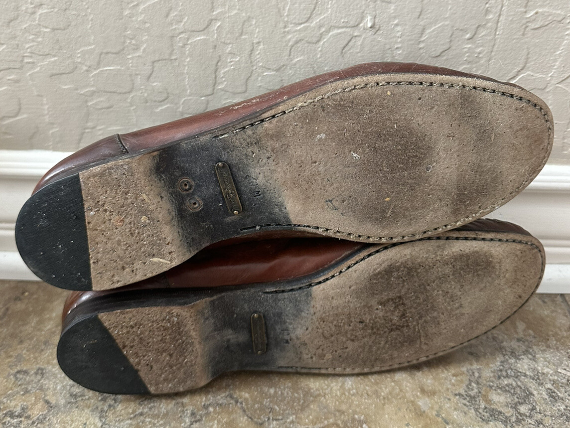 Mezlan Sebastian Brown Leather Genuine Lizard Loafer Shoes 