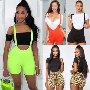 neon shorts jumpsuit