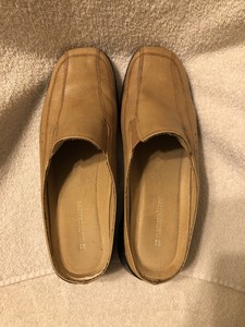 light tan mules