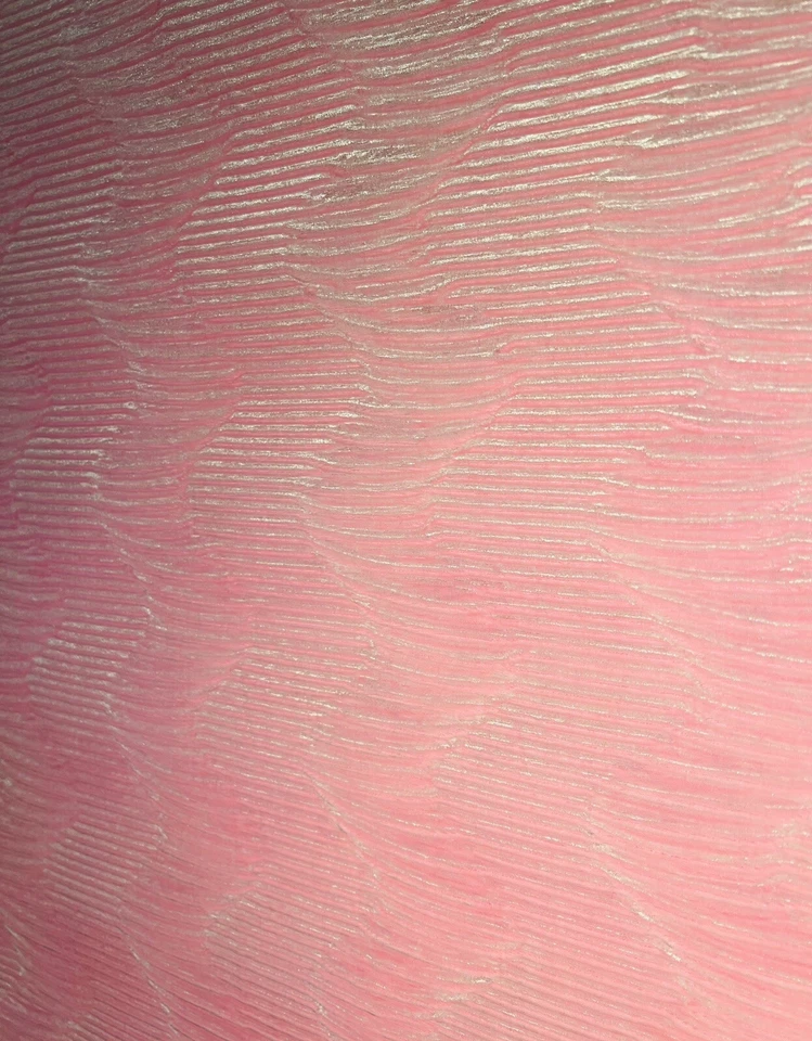 Pink Panne Velvet Fabric 60" Wide Panne Velour 4 way stretch ribbed by  the yard - Image 3 of 4