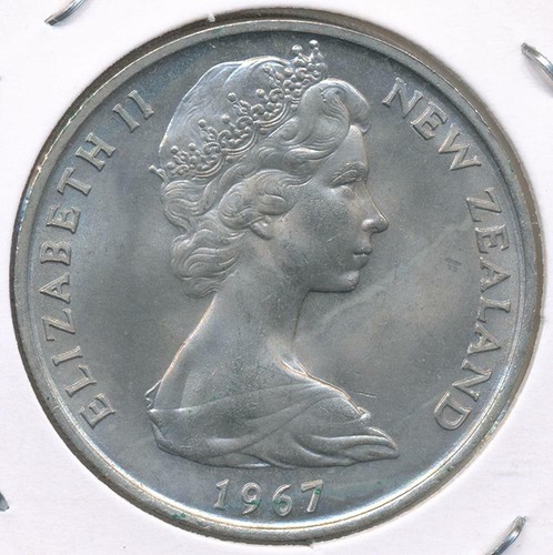 New Zealand 1967 Twenty Cents 20c Elizabeth II - Choice Uncirculated - Bild 3 von 3