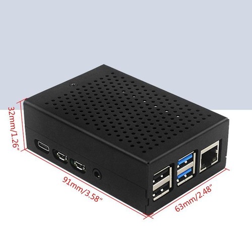 Metal Case for Raspberry Pi 4 Model B Cooling Fan Heat Dissipation Cooler Box - Afbeelding 9 van 13