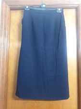Chanel Boutique Vintage Pencil Women s Career Skirt Knee High Navy Blue Size 38