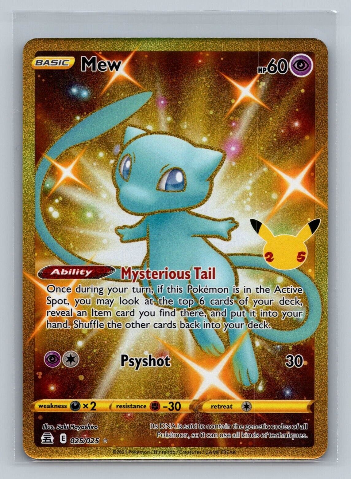 Mew Shiny Gold Secret Rare Celebrations - Pokemon TCG - Mint/NM  Ver.Thailand