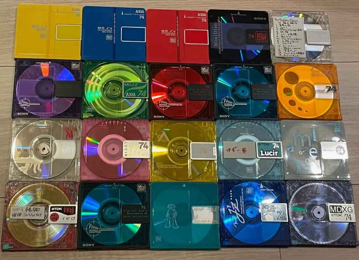 MD Mini Disc Lot of 20 set Caseless Has been recorded 74min From Japan Sony  F/S