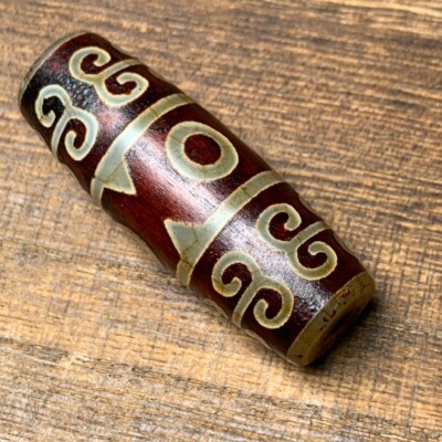 Old Tibetan Nepalese Himalayan FYM Ancient Old Dzi Talisman 3 eye Beads Amulet