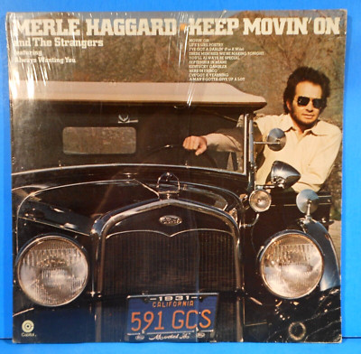 MERLE HAGGARD KEEP MOVIN' ON  LP 1975 ORIGINAL SHRINK GREAT CONDITION! VG+/VG+!B