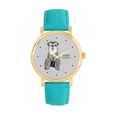 Toff London TLWS-64980 Ladies Grey Miniature Schnauzer Dog Watch