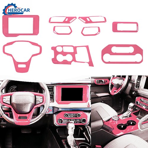 Pink Interior Handles Gear Panel Dash Decor Cover Trim Kit For 2021+ Ford Bronco - Bild 1 von 13