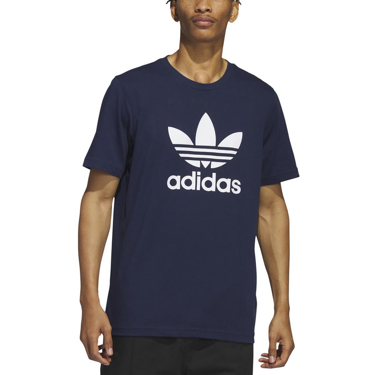 Мужская хлопковая футболка с темно-синим логотипом Adidas XL BHFO 9884