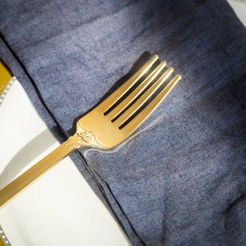 8 in Gold Metallic Disposable Plastic Forks Wedding Party Tableware Banquet SALE - Picture 5 of 7