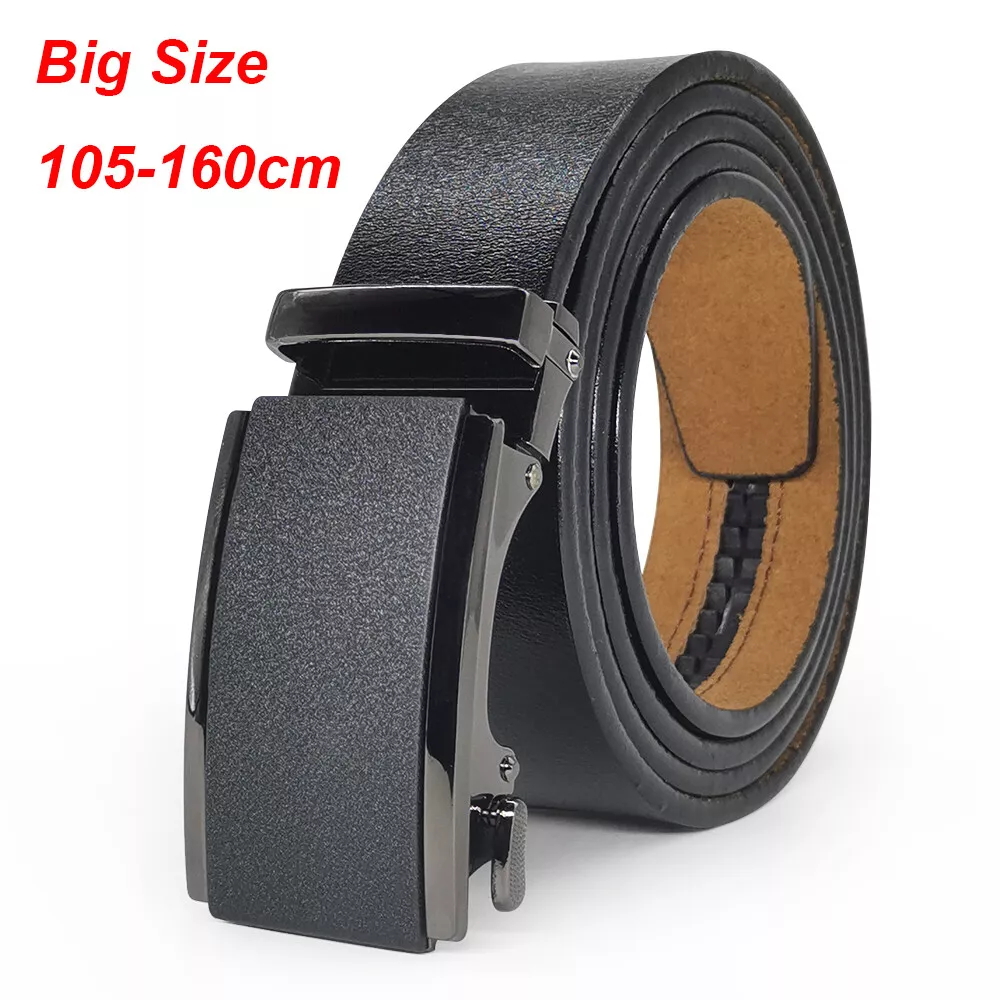 Fashion Black J Buckle Leather Men's Belt Luxury Brand Name