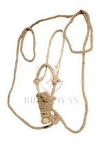Western Bosal Set 40 Plaits, Natural Rawhide Bosal Set, Horse Hair Mecate Rein.