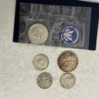 Lot of 5 U.S Silver Coins- Nice Variety-Silver Eagle, Franklin, Kennedy, etc