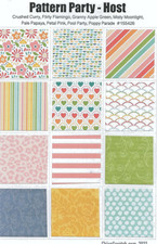 Retired Stampin' Up Pattern Party - 48 piece pack of 12" x 12" Double-Sided DSP