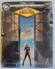 Captain Marvel 4K Ultra HD Blu-Ray Digital BEST BUY Steelbook NEW SEALED