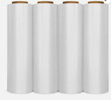 18" X 1500' 80 Gauge 4 Rolls Pallet Wrap Stretch Film Hand Shrink Wrap 1500FT