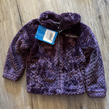Columbia Fire Side Sherpa Full Zip Fleece Jacket Purple Kids 12/18