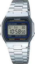 Brand New CASIO A164WA-1QJH Digital Stainless Steel Watch LED Light from Japan
