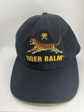 Tiger Balm Hat Cap Strap Back Official Black Embroidered Logo Adjustable