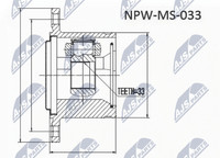 Gelenksatz Antriebswelle NTY NPW-MS-054 FüR Mitsubishi Pajero 3 Canvas Top Sport