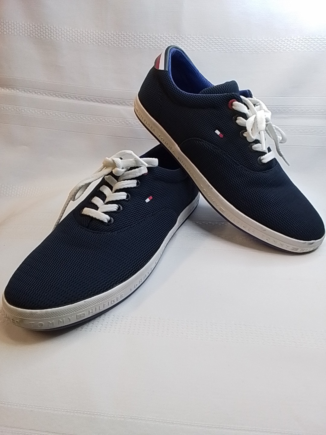 Tommy Hilfiger Essential Oxford Textile Men’s Sneaker Navy Size UK7 image 3