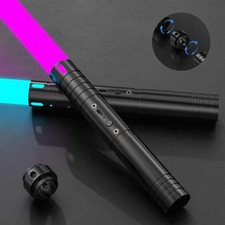 2 Pack RGB Dueling Lightsabers with FX Sound - 2-in-1 Light Sabers for Battle Fu