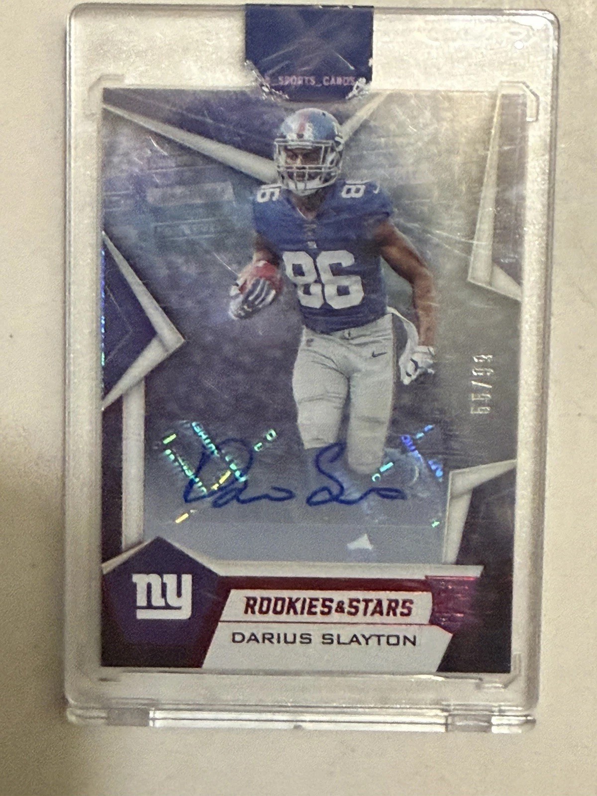 Darius Slayton Panini Rookies & Stars #133 Autograph Longevity