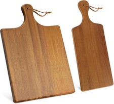 Wood Cutting Board with Handle, Cheese Board Charcuterie Board for Cutting and