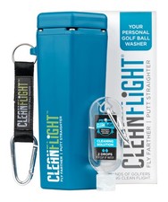 Clean Flight Premium Golf Ball Washer - Portable Cleaner for Golf Bag or Cart -