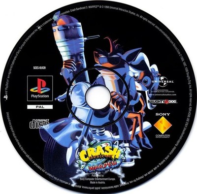 Crash Bandicoot 3 Warped - PlayStation 1 / PSX - PAL - NUR DISC!