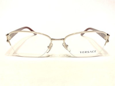 NEW Women's Versace MOD VE1215B 1000 Eyeglasses Frames Silver Half Rim 53/16~135