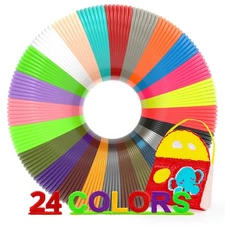 3D Printing Pen Refills PLA Filament 1.75mm 24 Vibrant Colors 240 Feet, Each ...