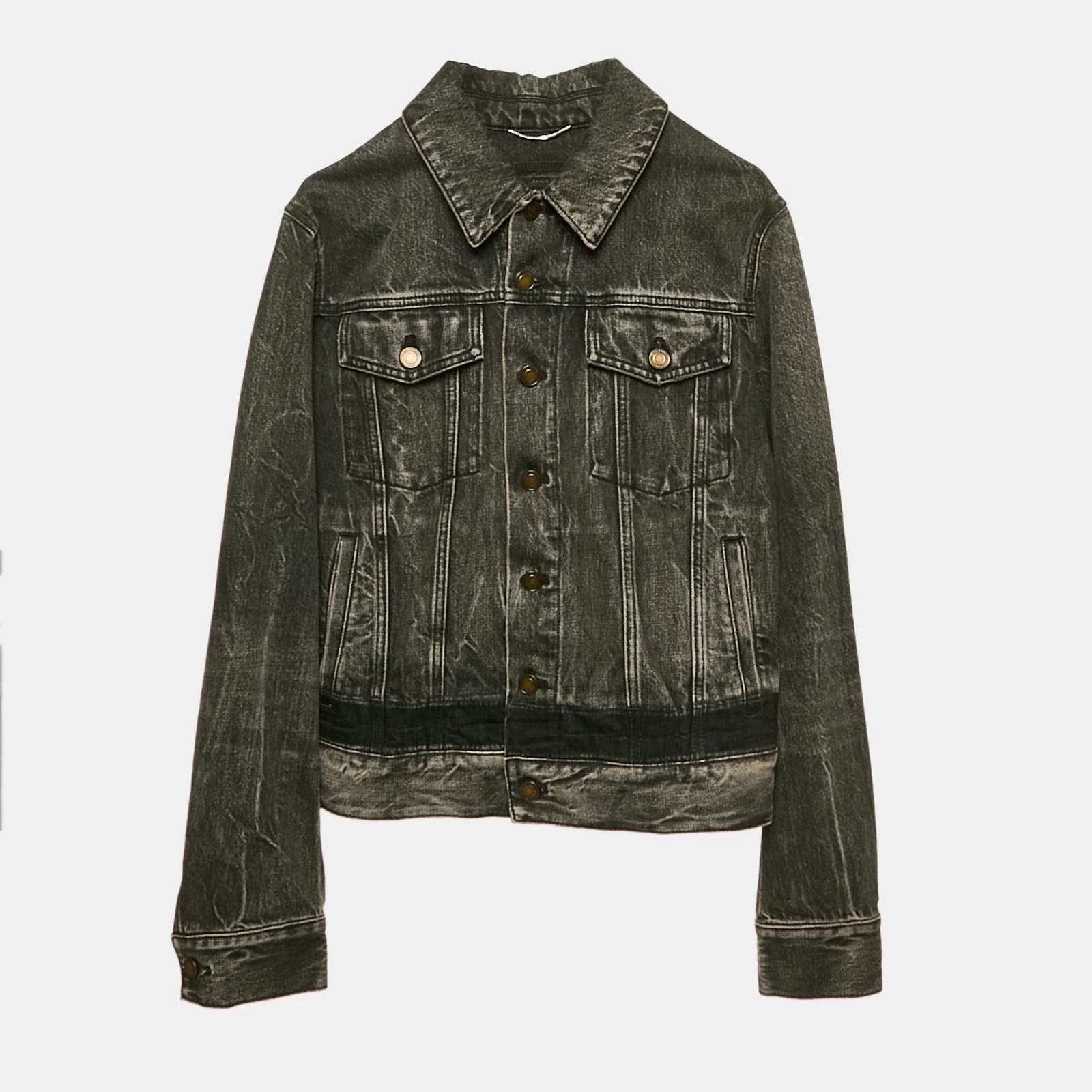 SAINT LAURENT (YSL) Giacca di jeans Saint Laurent nera sbiadita XS