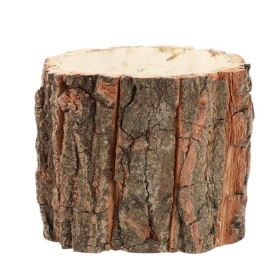 Wooden Vase for Table Centerpiece Wooden Flower Pot Rustic Farmhouse Bark Stu...