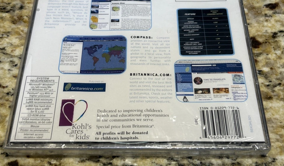 Encyclopedia Britannica 2001 - Standard Edition - 2 CD Set - NEW SEALED - Image 2 of 2
